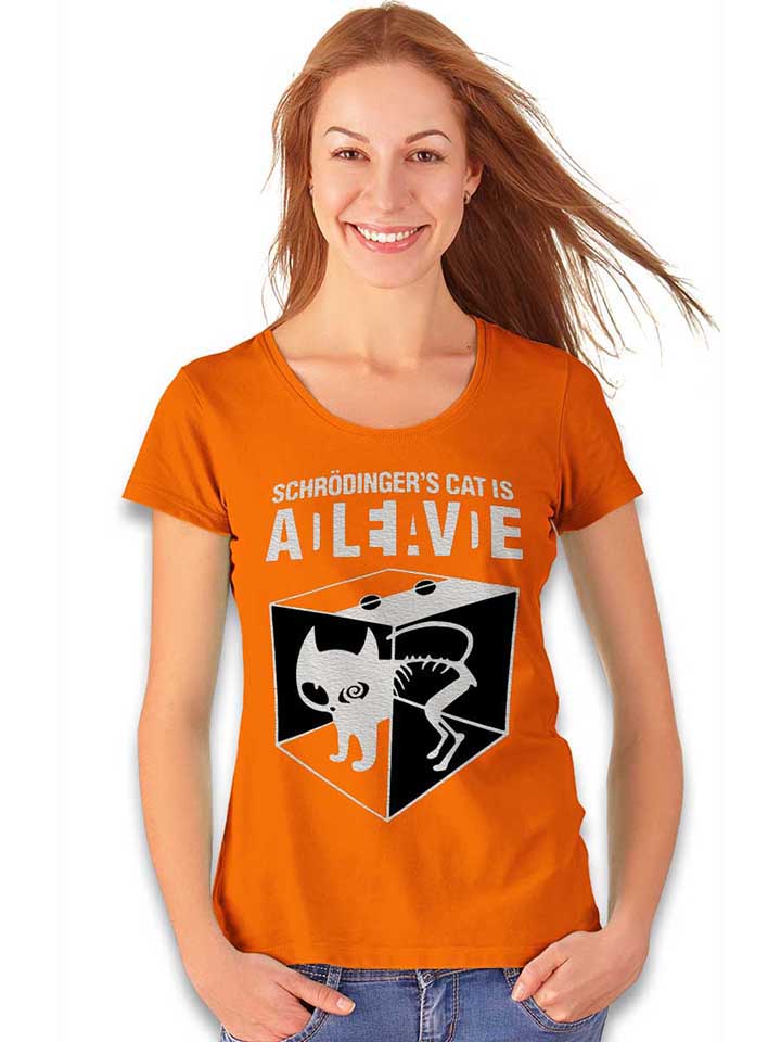 schroedingers-cat-damen-t-shirt orange 2