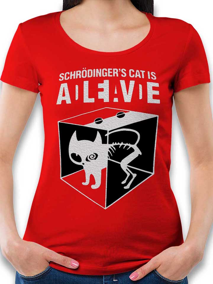 schroedingers-cat-damen-t-shirt rot 1