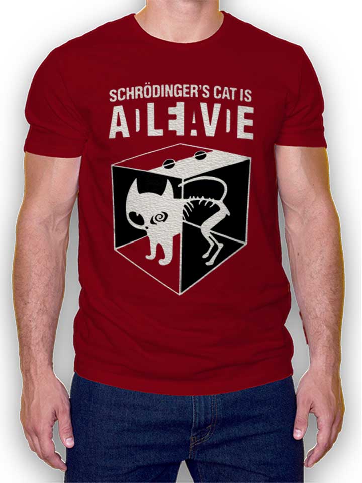 Schroedingers Cat T-Shirt bordeaux L