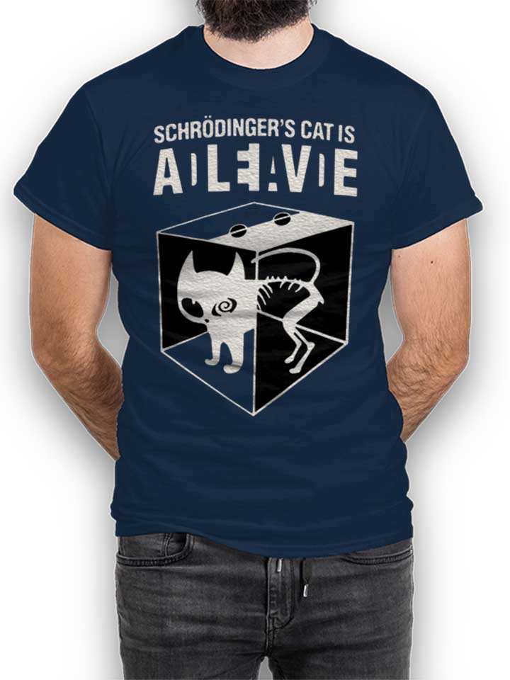 Schroedingers Cat T-Shirt dunkelblau L