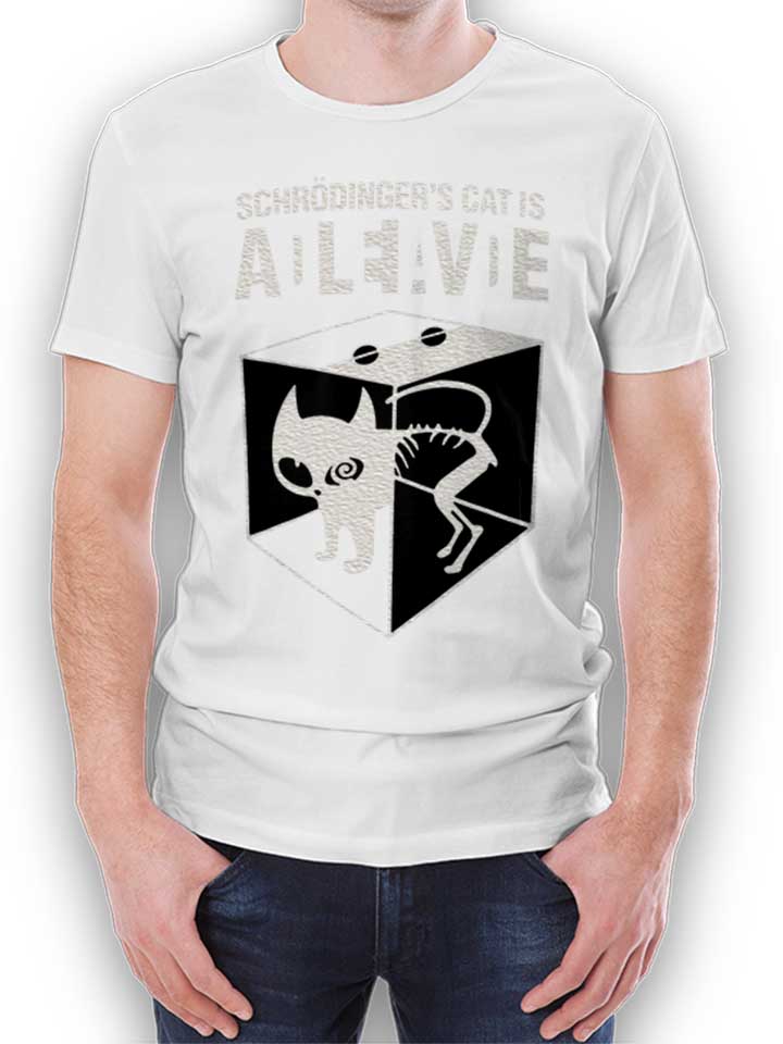 Schroedingers Cat T-Shirt weiss L