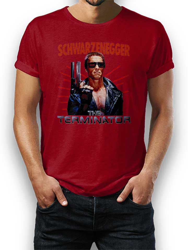 Schwarzenegger Terminiator Camiseta burdeos L