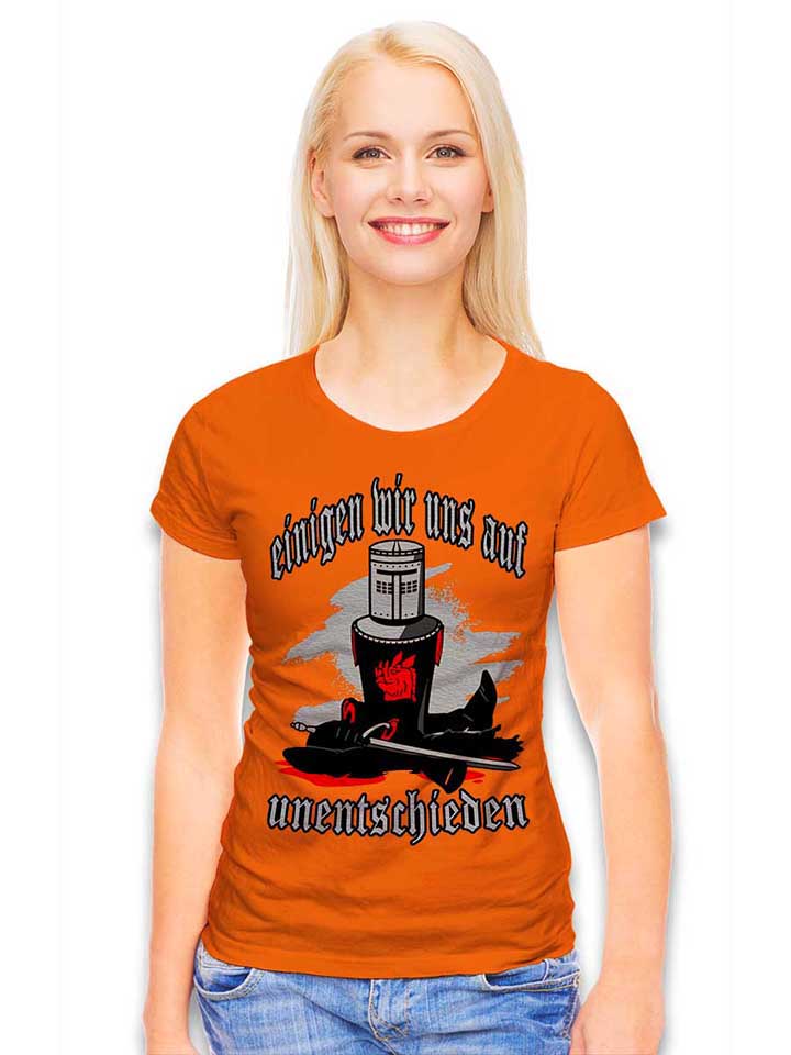 schwarzer-ritter-damen-t-shirt orange 2