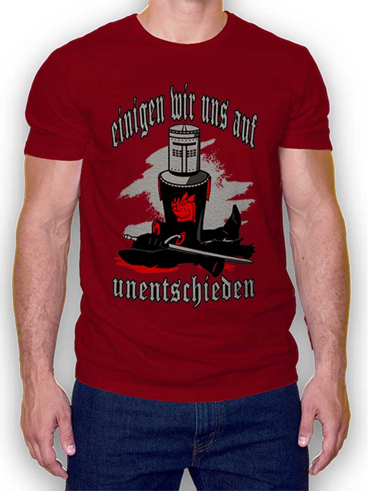 Schwarzer Ritter T-Shirt maroon L