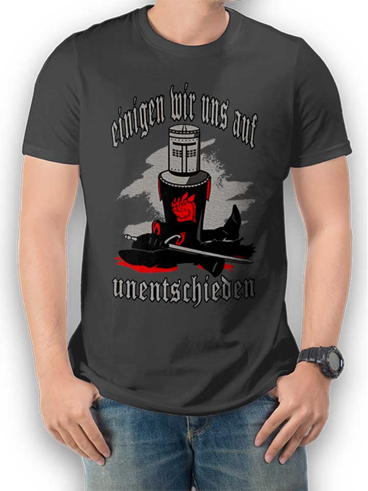 Schwarzer Ritter T-Shirt dunkelgrau L