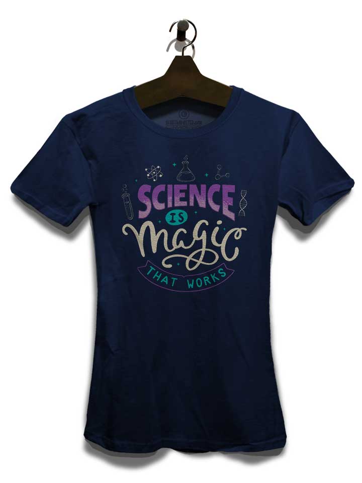 science-is-magic-that-works-damen-t-shirt dunkelblau 3