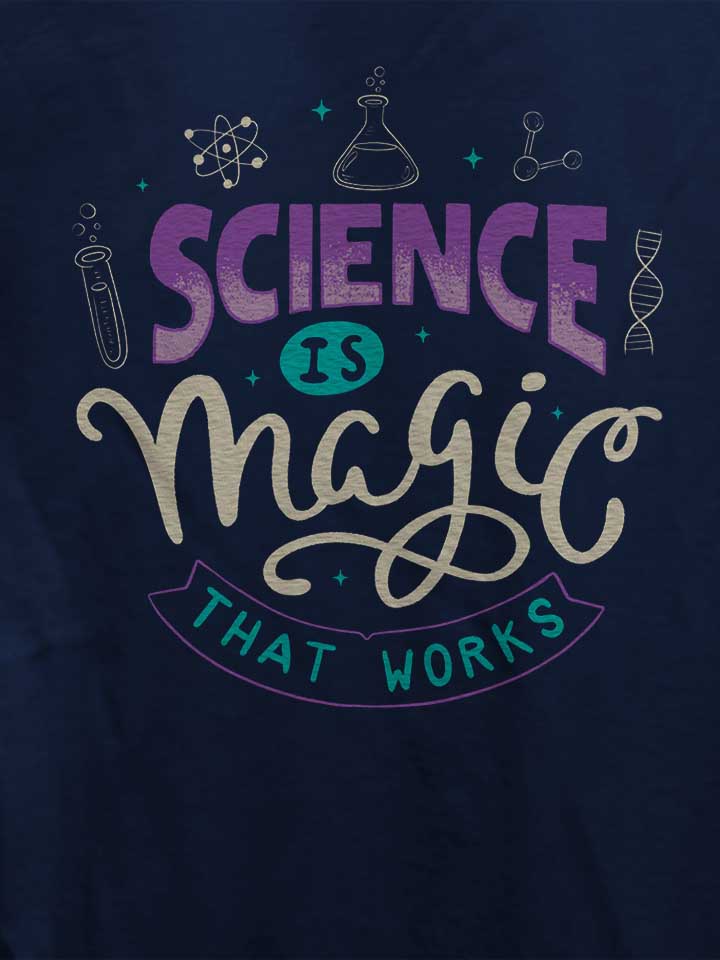 science-is-magic-that-works-damen-t-shirt dunkelblau 4