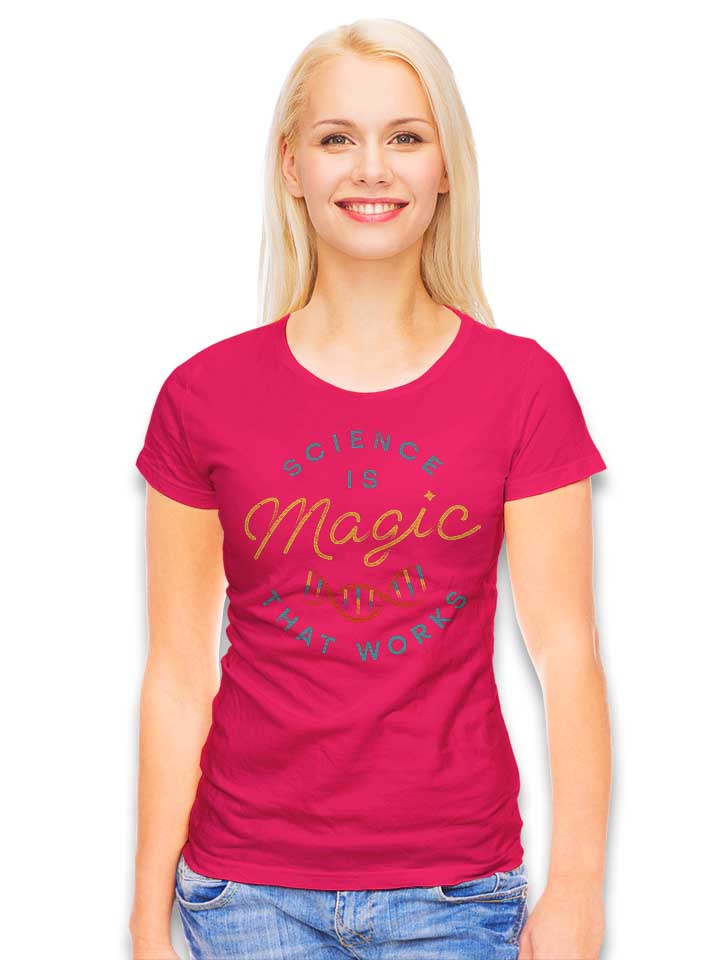 science-is-magic-damen-t-shirt fuchsia 2