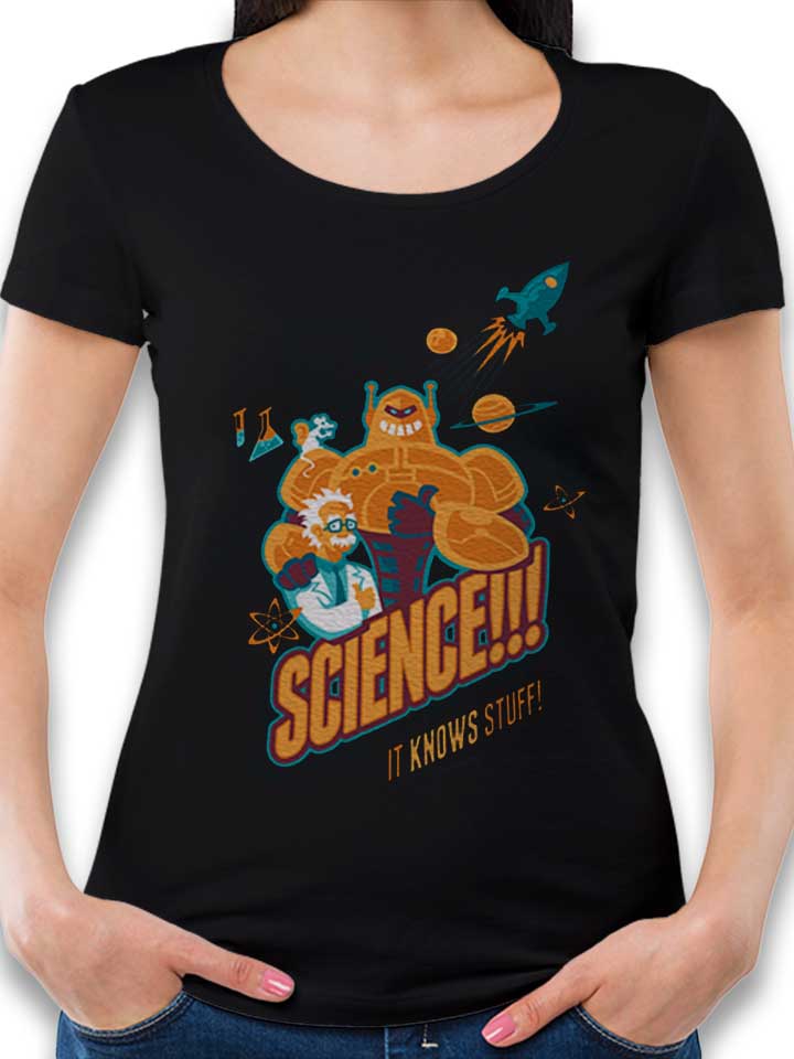 Science It Knows Stuff Damen T-Shirt schwarz L