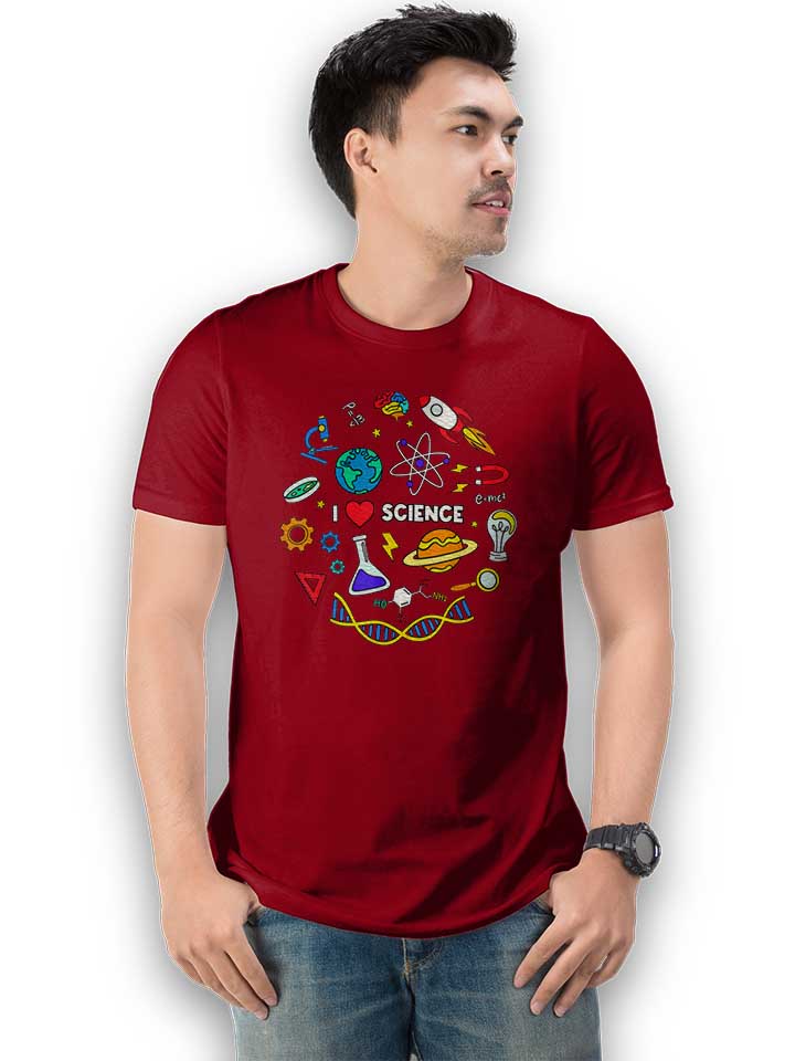 science-lover-t-shirt bordeaux 2