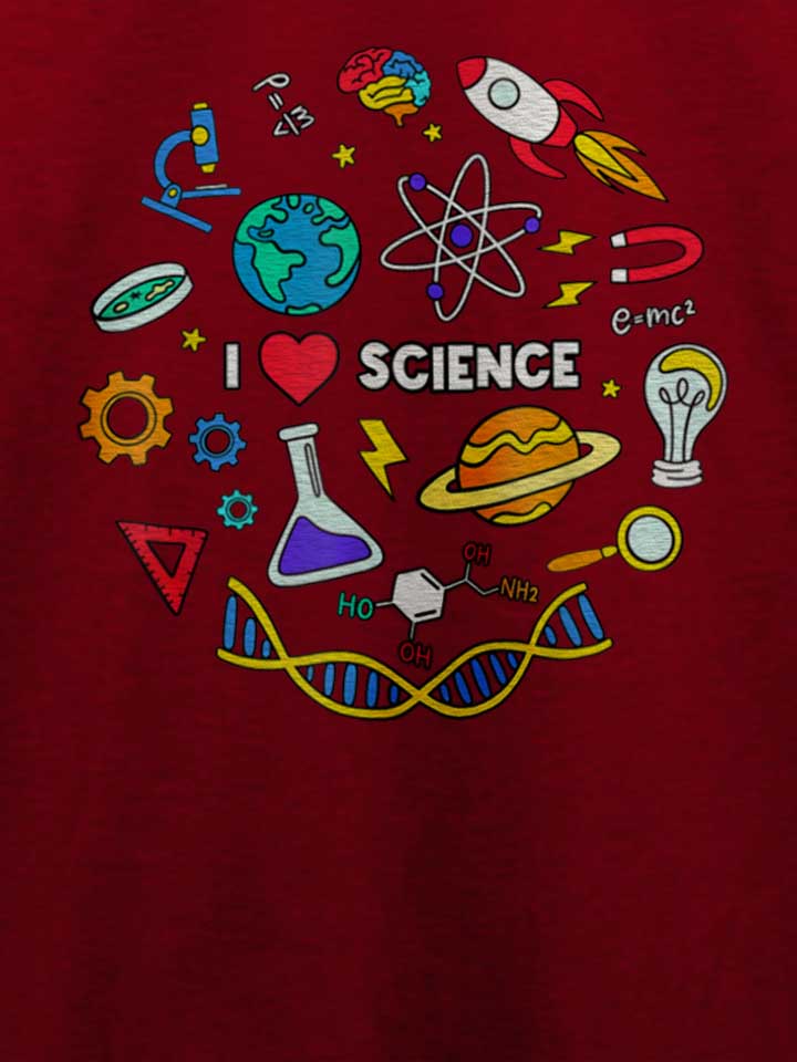 science-lover-t-shirt bordeaux 4