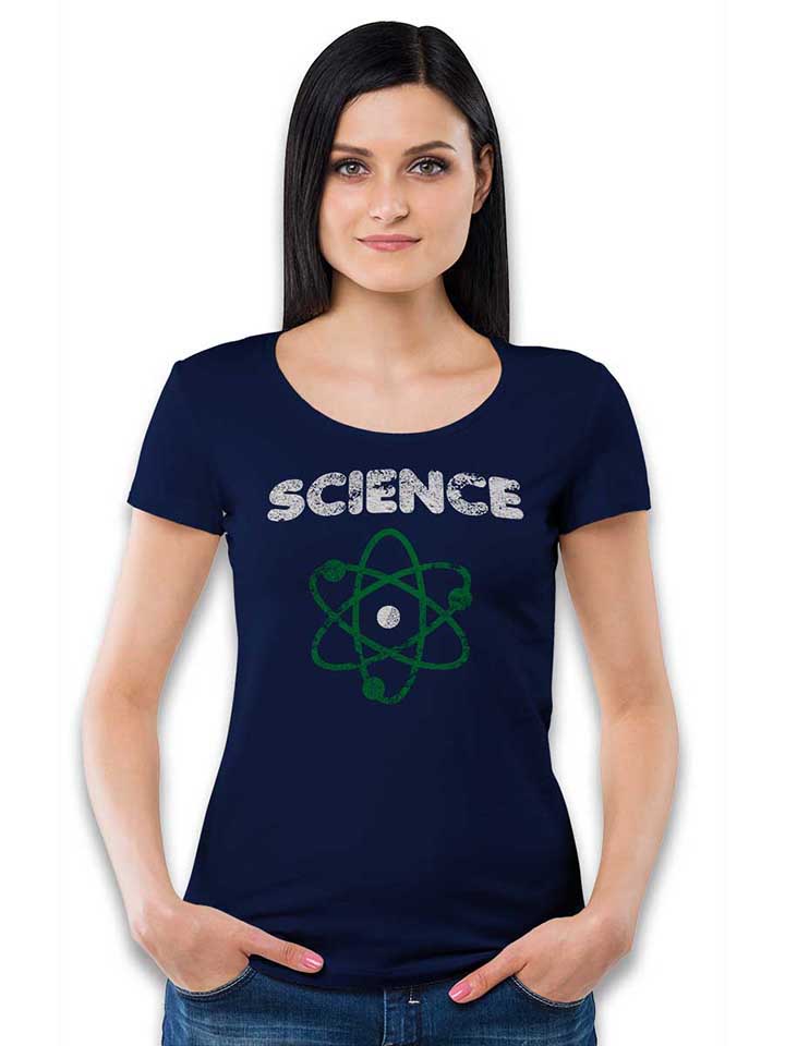 science-vintage-damen-t-shirt dunkelblau 2