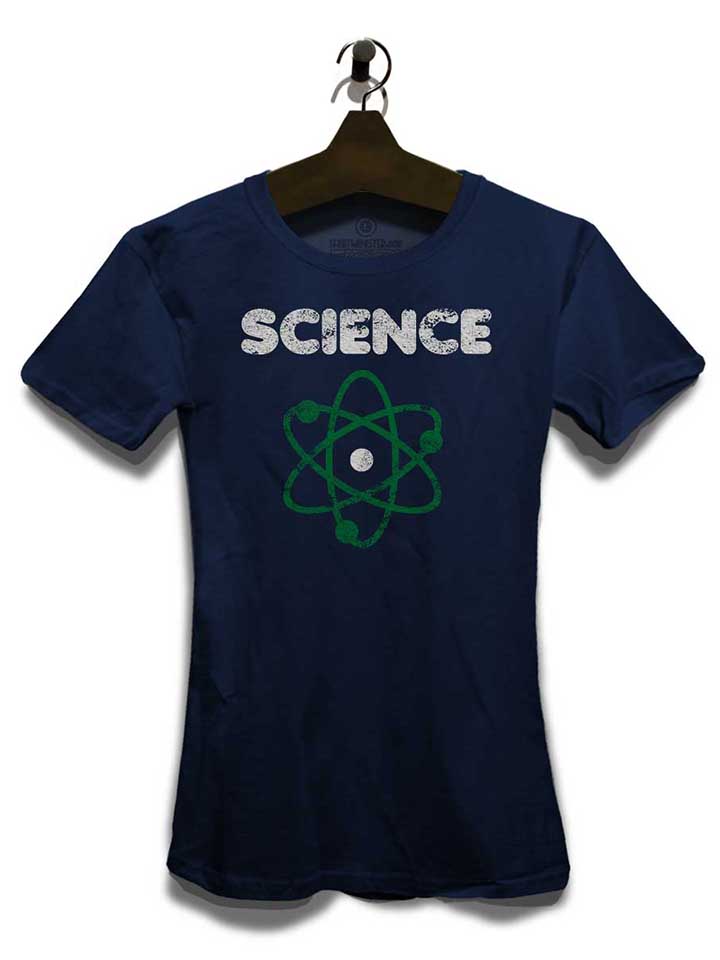 science-vintage-damen-t-shirt dunkelblau 3