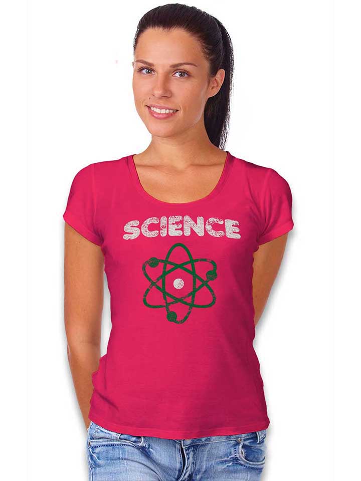 science-vintage-damen-t-shirt fuchsia 2