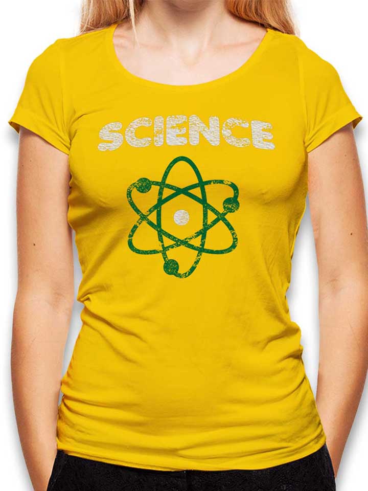 science-vintage-damen-t-shirt gelb 1