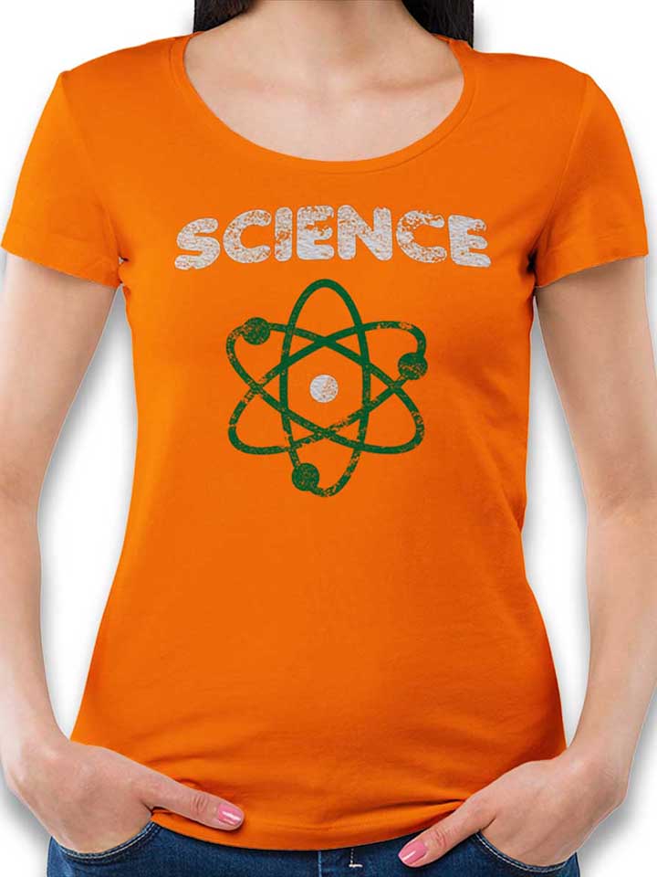 science-vintage-damen-t-shirt orange 1