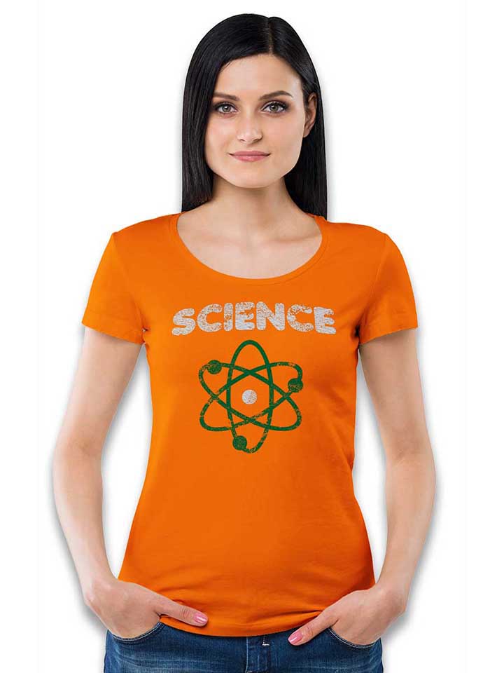 science-vintage-damen-t-shirt orange 2