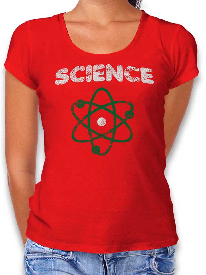 science-vintage-damen-t-shirt rot 1