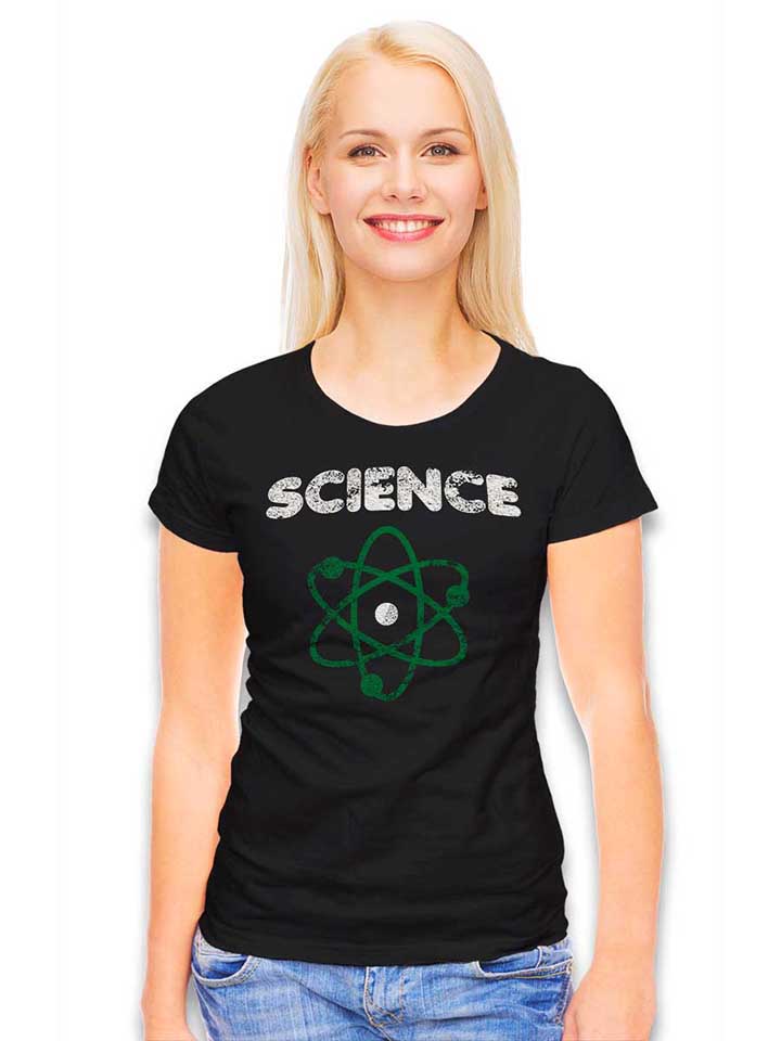 science-vintage-damen-t-shirt schwarz 2