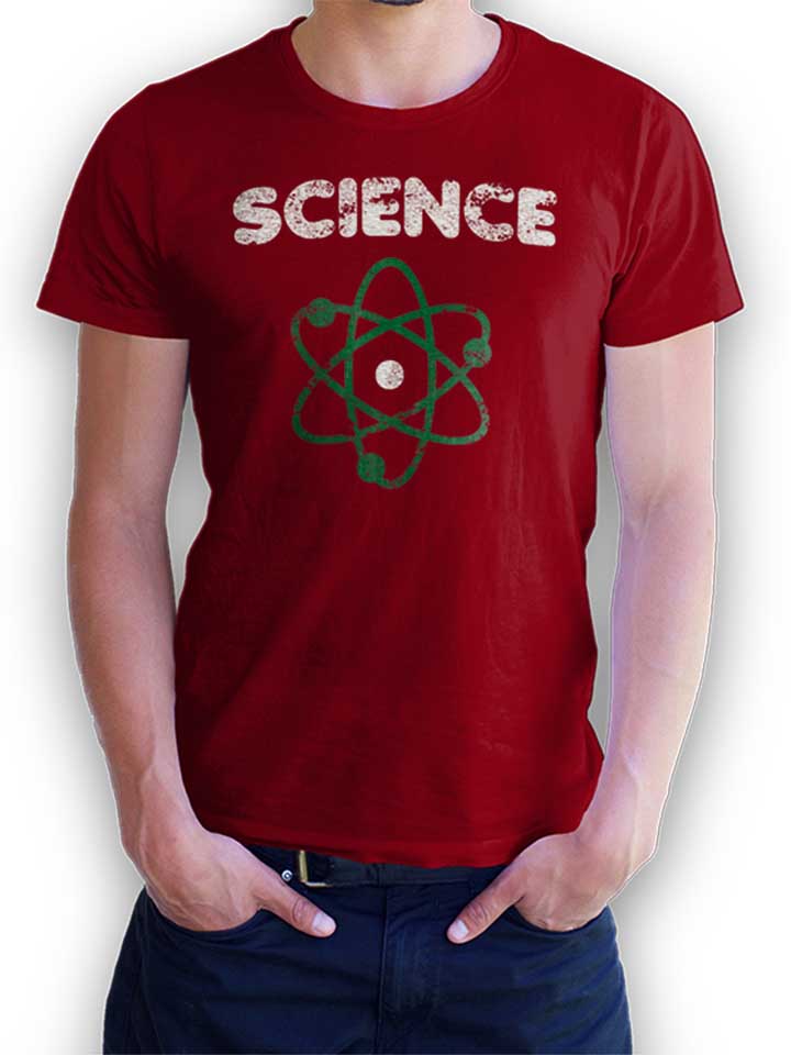 science-vintage-t-shirt bordeaux 1
