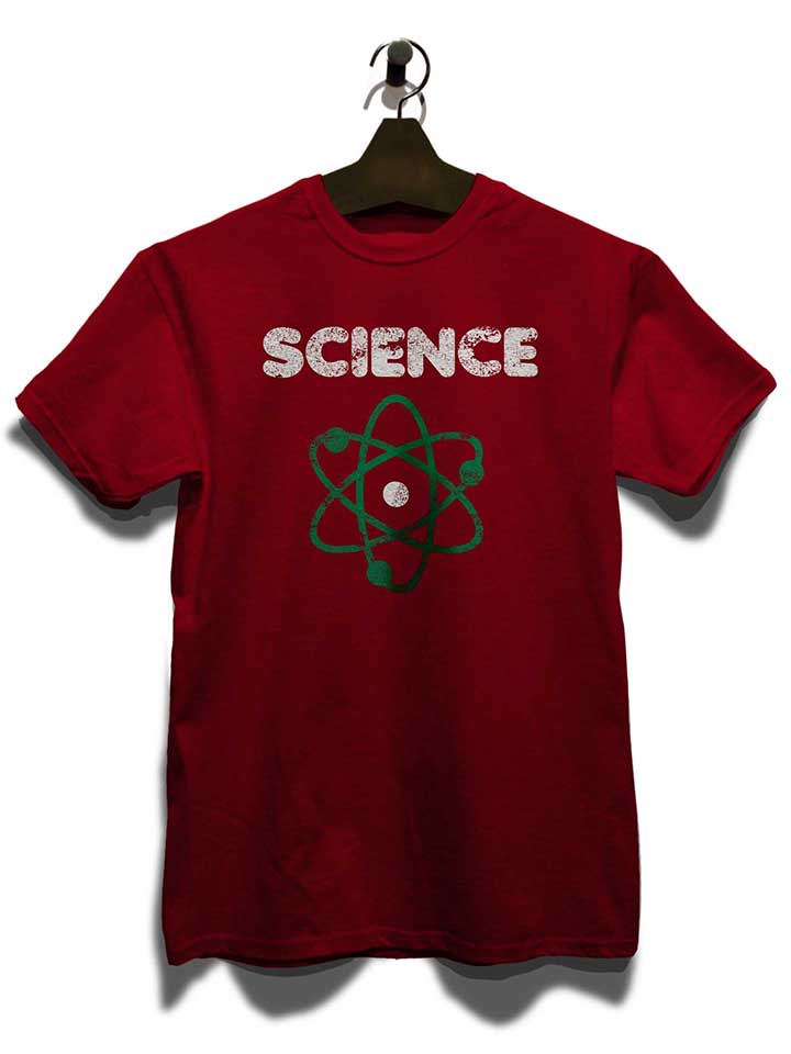 science-vintage-t-shirt bordeaux 3