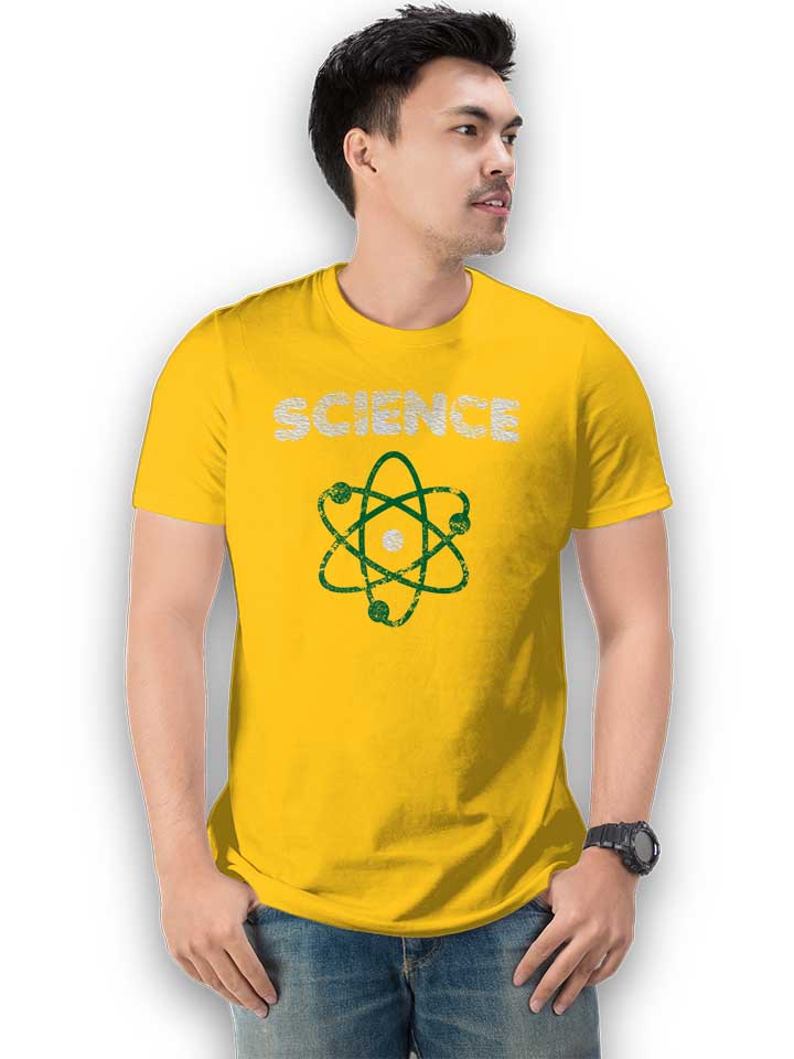 science-vintage-t-shirt gelb 2
