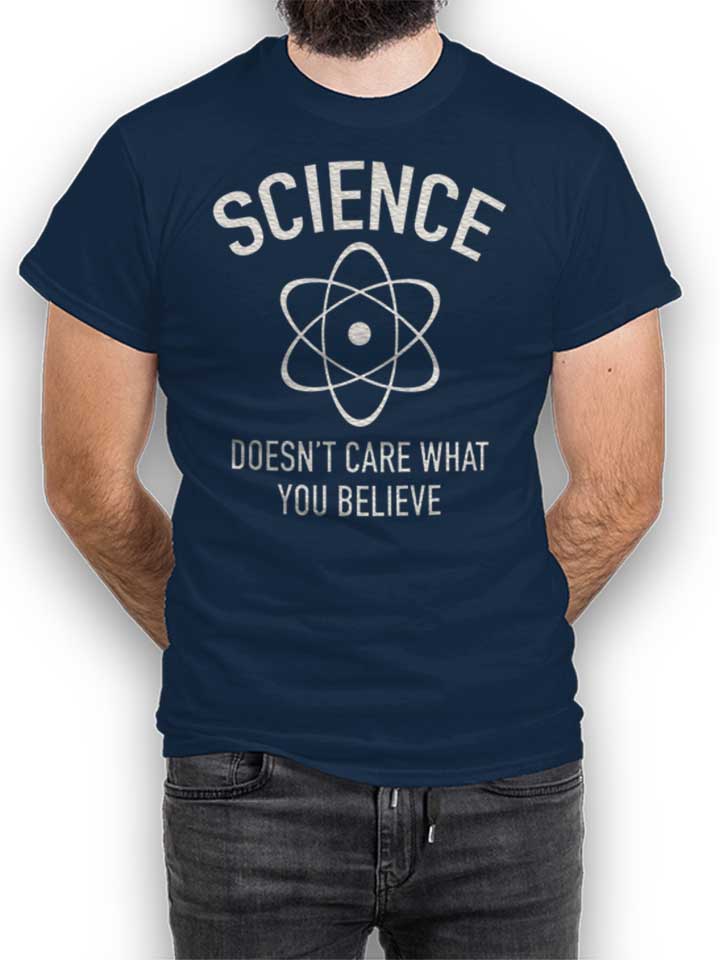 Sciience Doesent Care T-Shirt dunkelblau L