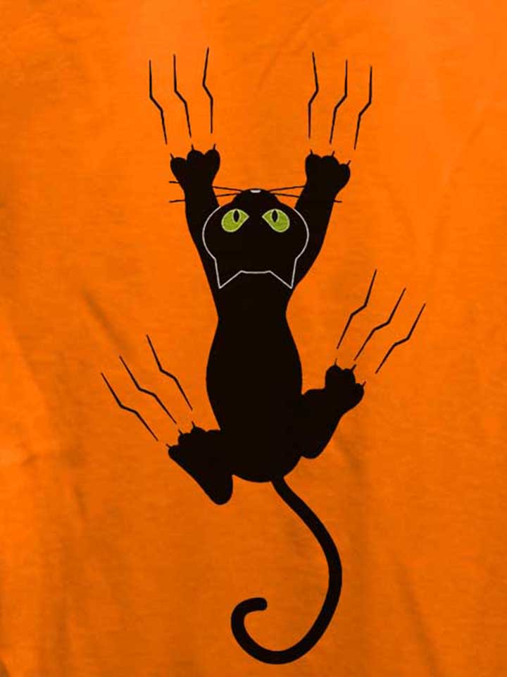 scratching-cat-damen-t-shirt orange 4