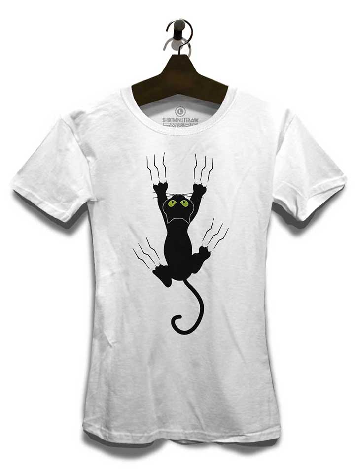 scratching-cat-damen-t-shirt weiss 3