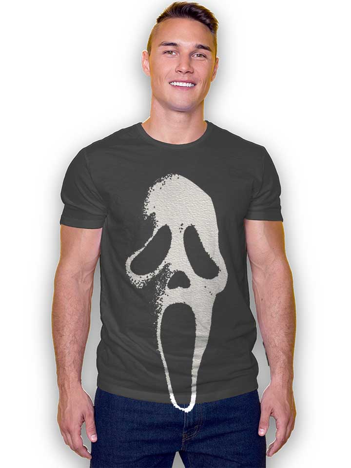 scream-mask-t-shirt dunkelgrau 2
