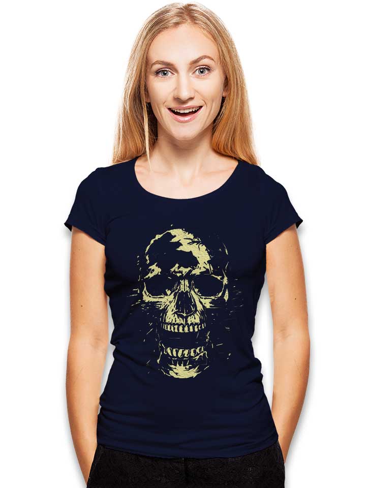 scream-skull-damen-t-shirt dunkelblau 2