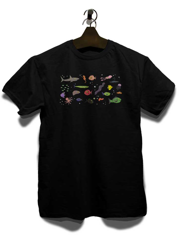 sea-creatures-cartoon-t-shirt schwarz 3