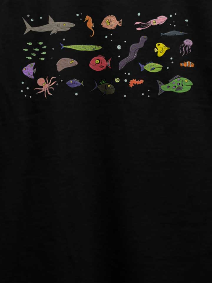 sea-creatures-cartoon-t-shirt schwarz 4