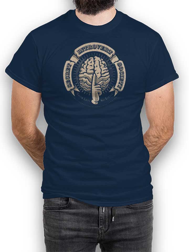 Secret Introvert Society 02 T-Shirt dunkelblau L