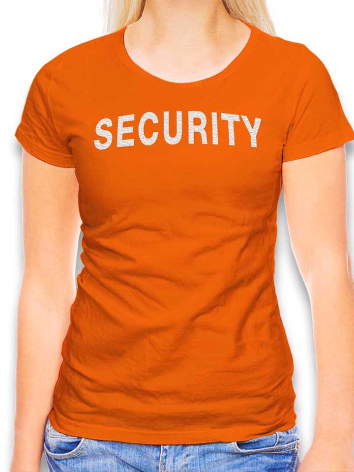 security-damen-t-shirt orange 1