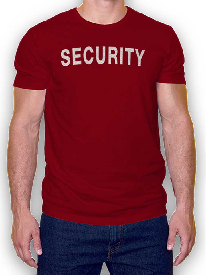 Security Camiseta burdeos L