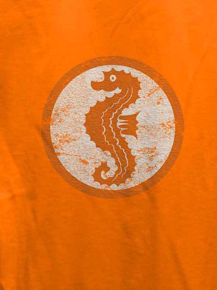 seepferdchen-logo-vintage-damen-t-shirt orange 4
