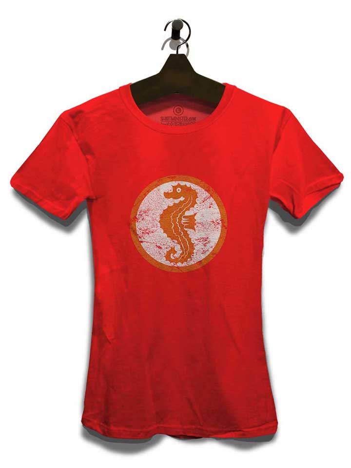 seepferdchen-logo-vintage-damen-t-shirt rot 3