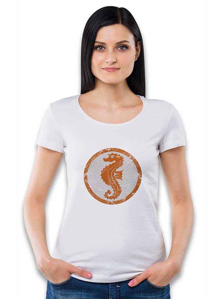 seepferdchen-logo-vintage-damen-t-shirt weiss 2