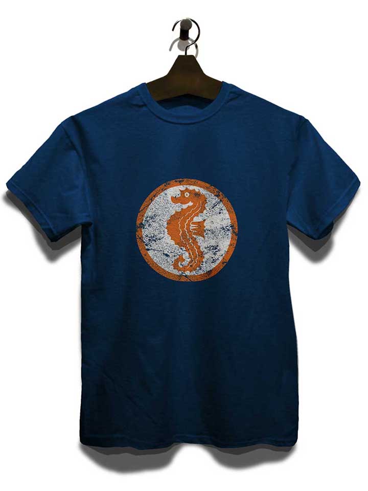 seepferdchen-logo-vintage-t-shirt dunkelblau 3