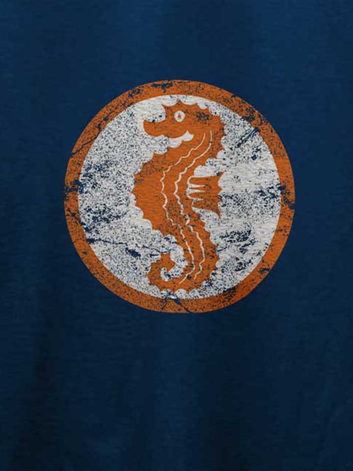 seepferdchen-logo-vintage-t-shirt dunkelblau 4