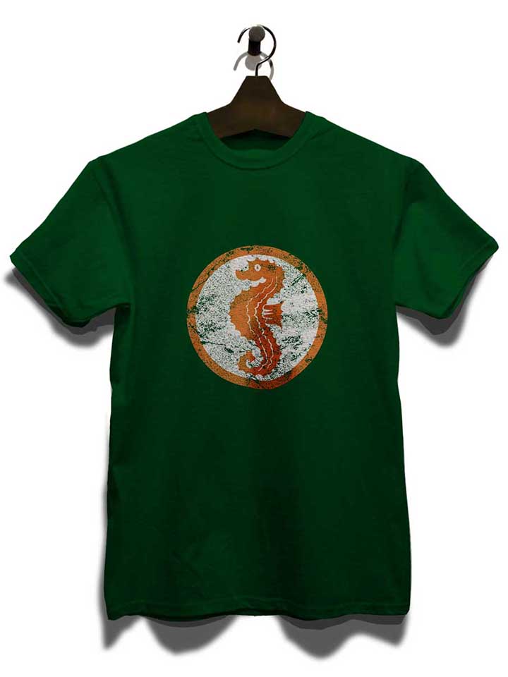 seepferdchen-logo-vintage-t-shirt dunkelgruen 3