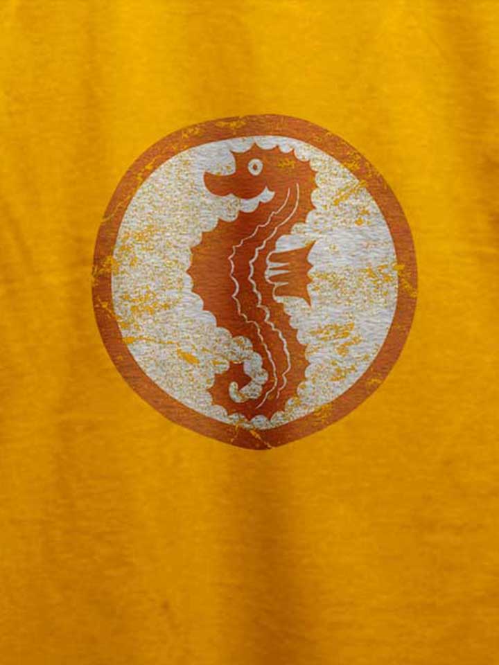 seepferdchen-logo-vintage-t-shirt gelb 4