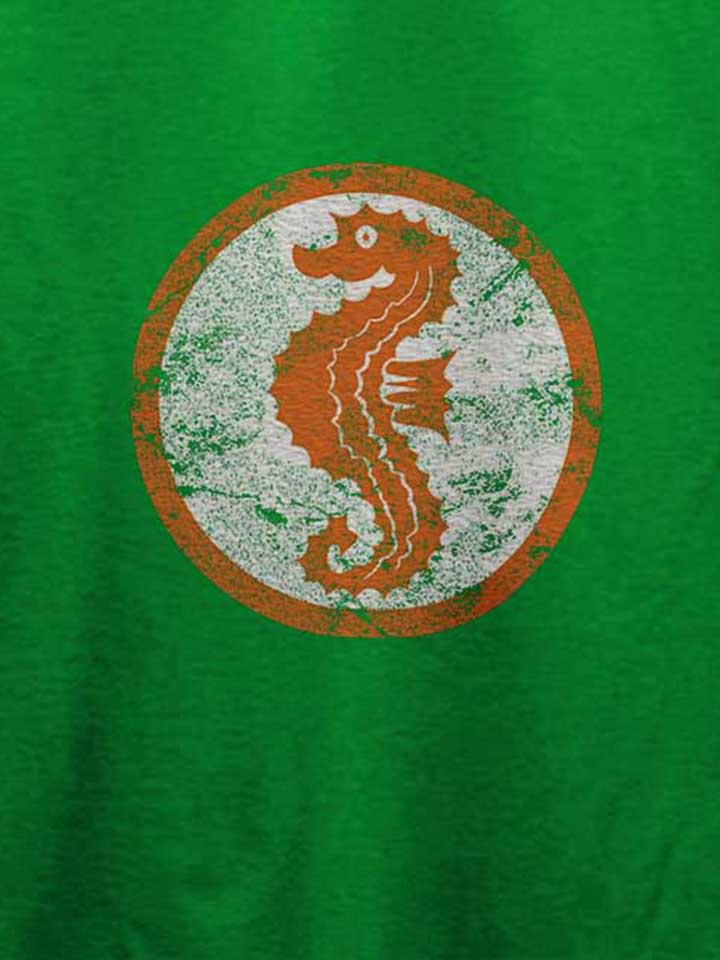 seepferdchen-logo-vintage-t-shirt gruen 4