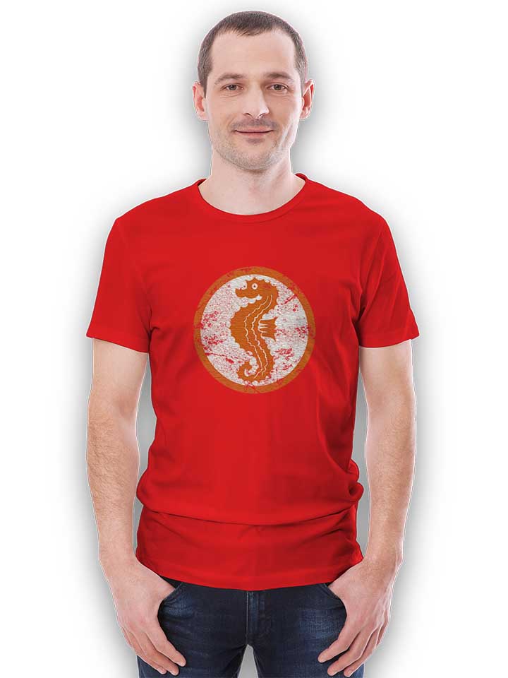 seepferdchen-logo-vintage-t-shirt rot 2