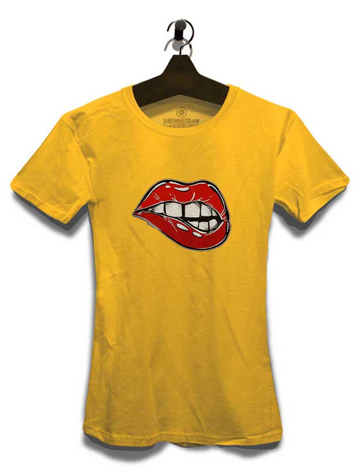 sexy-lips-damen-t-shirt gelb 3
