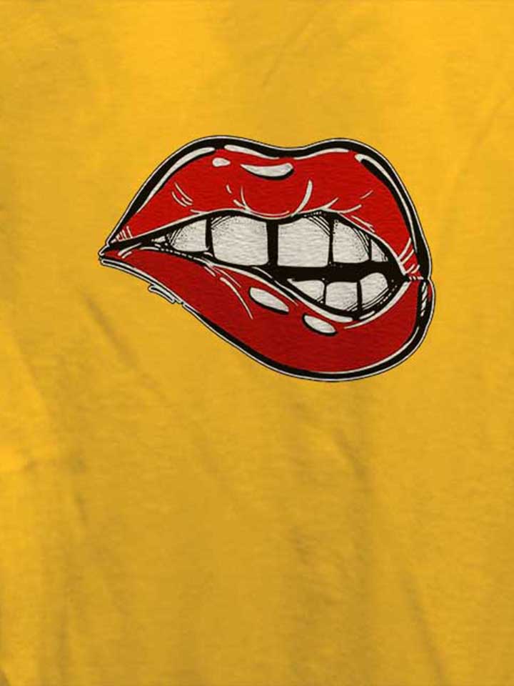 sexy-lips-damen-t-shirt gelb 4