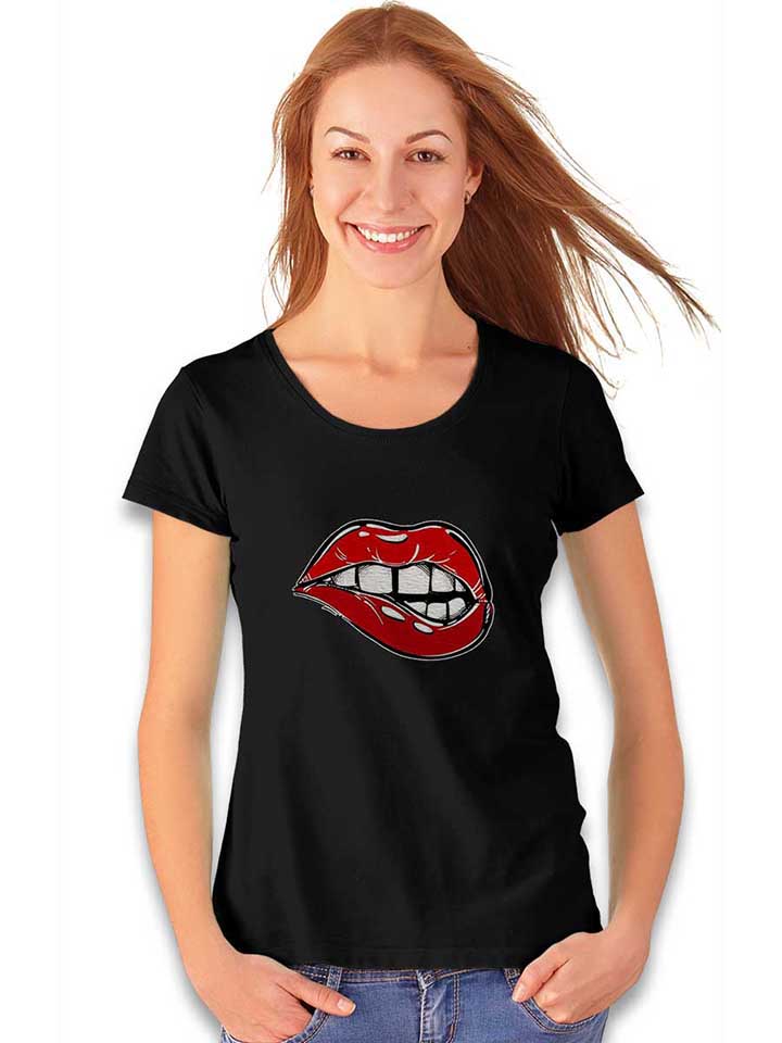 sexy-lips-damen-t-shirt schwarz 2