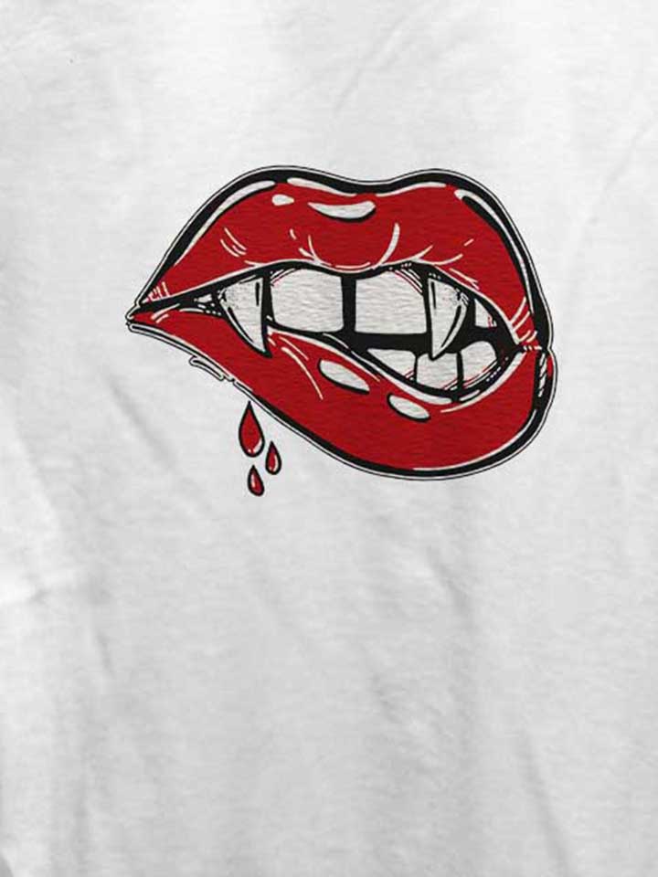 sexy-vampire-lips-damen-t-shirt weiss 4