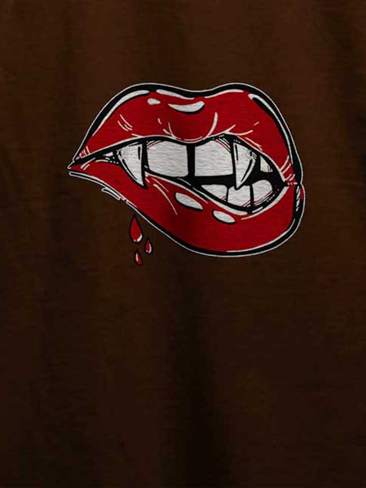 sexy-vampire-lips-t-shirt braun 4